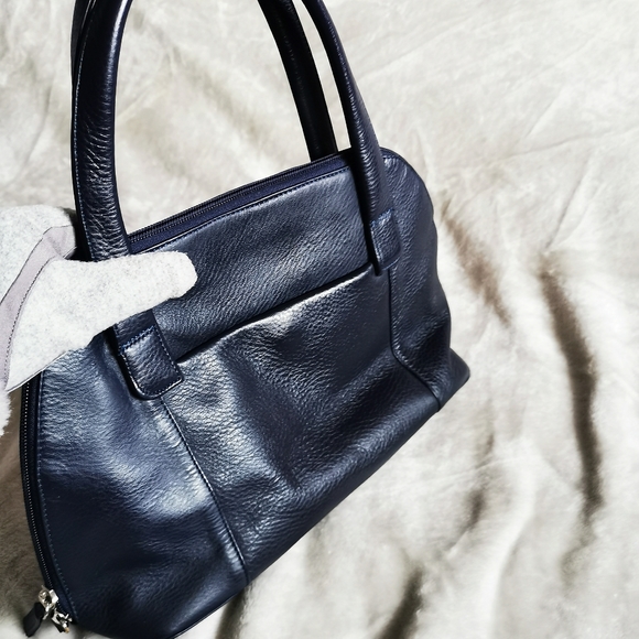 Derek Alexander Navy Blue Leather Bag - Picture 9 of 16